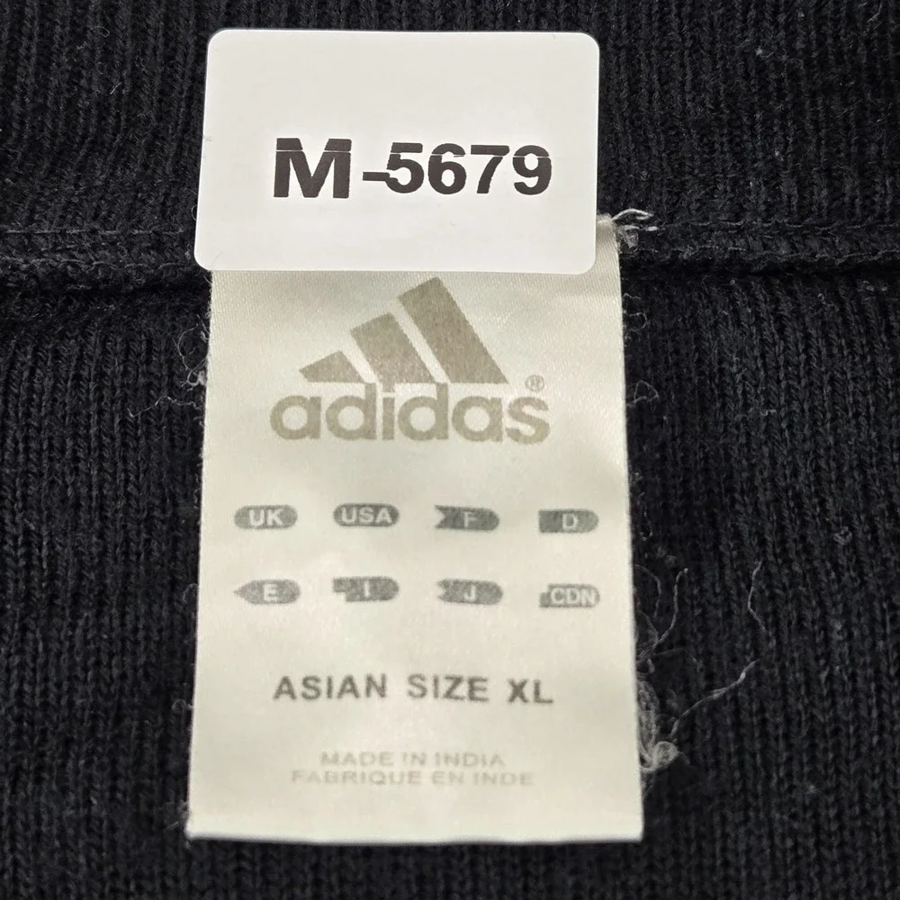 Adidas Sweatshirt XL Black Text‎ Graphic Logo Long Sleeve